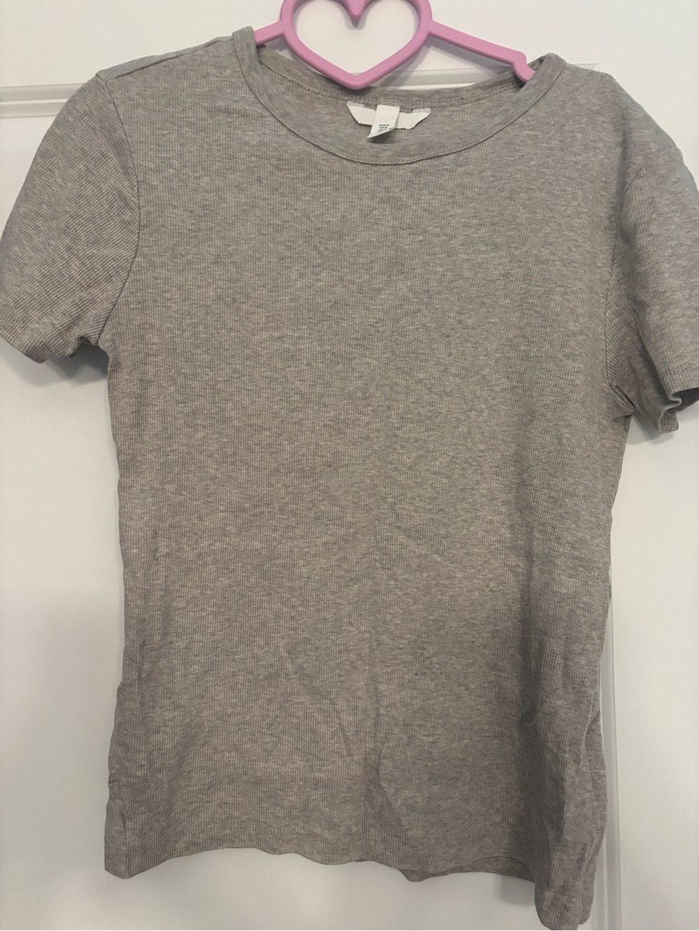 H&M Gray Short-Sleeve Crewneck Tee